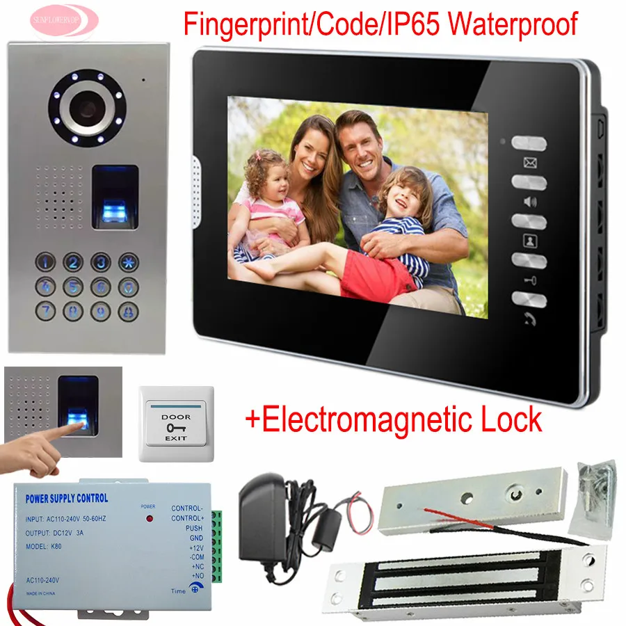 Luxury Door Phone 7Inch TFT Monitor LCD Color Video DoorPhone