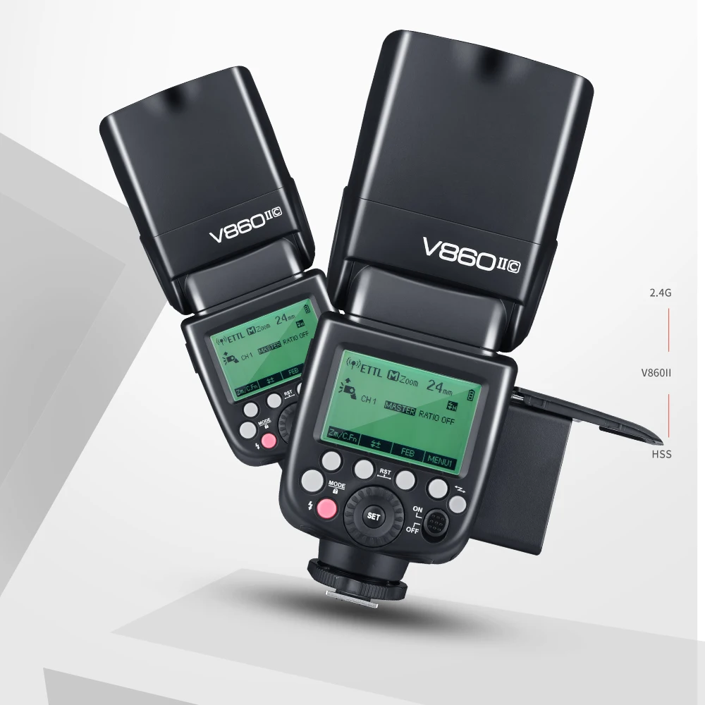 Godox V860IIC V860IIN V860IIS V860IIF V860IIO TTL HSS со встроенным литий ионным аккумулятором Speedlite Flash