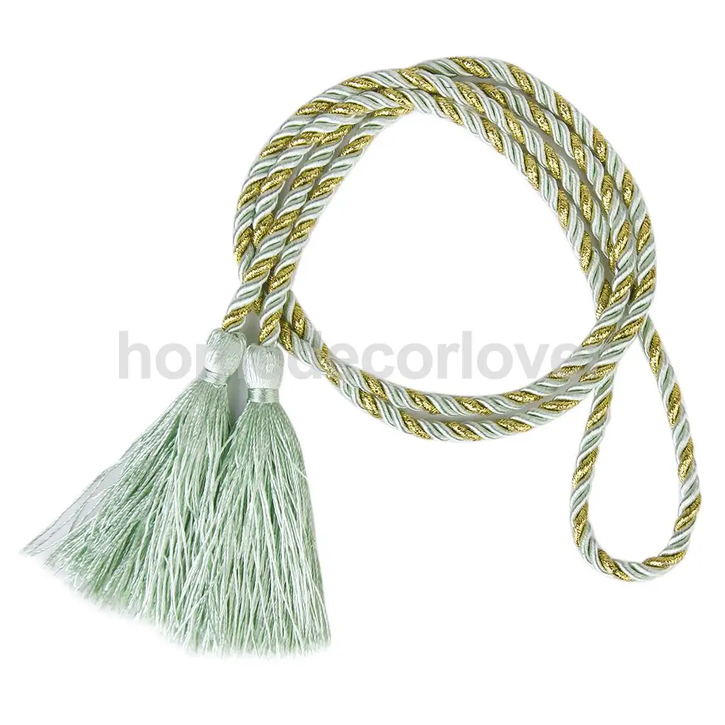 1 Pair Nylon Tassel Rope Cord Window Curtain Fringe Tiebacks Tie Backs