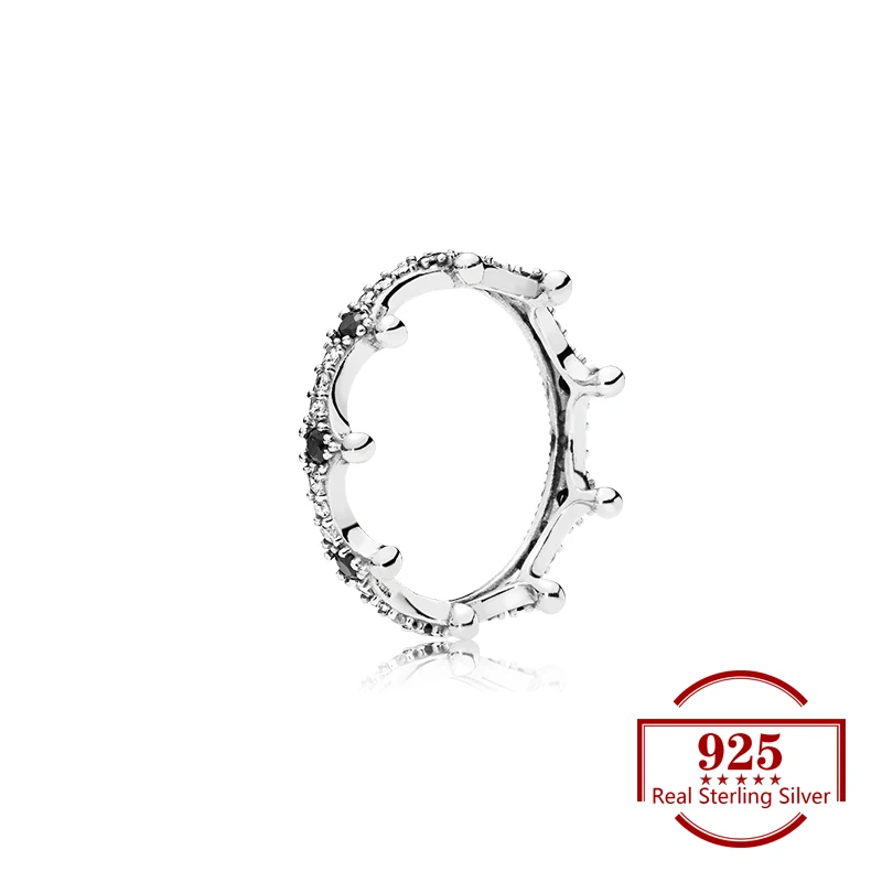 

925 Sterling Silver Crown Zircon Creative Ring Fits Trendy Jewelry Original Ring Women Jewelry Wedding Party 2019 Lover Gift