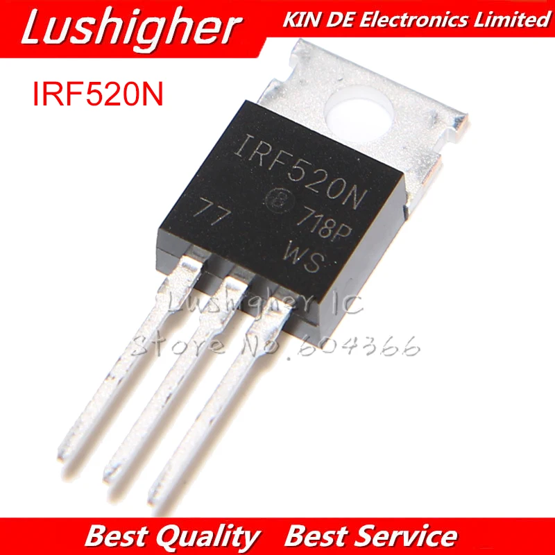 10 шт. IRF520 TO220 IRF520N 220 IRF520NPBF новый оригинальный|shipping free| |