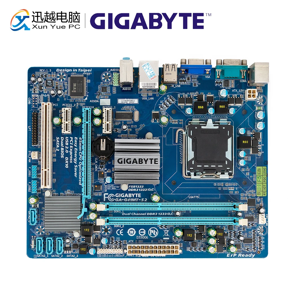 Gigabyte GA-G41MT-S2 настольная материнская плата G41MT-S2 G41 розетка LGA 775 для Core 2 DDR3 8G Micro-ATX оригинальная б/у материнская плата