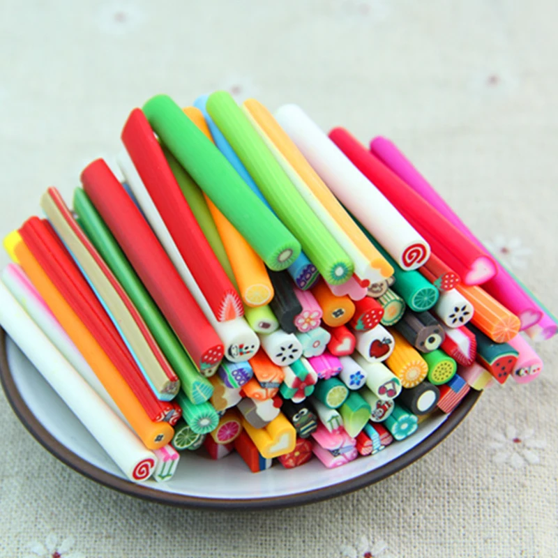 

Multifunctional Soft Pottery Fruit Shape Strips Fruit Slices Decoration Fillers For Slime Crystal Mud DIY Craft Nail Ornaments