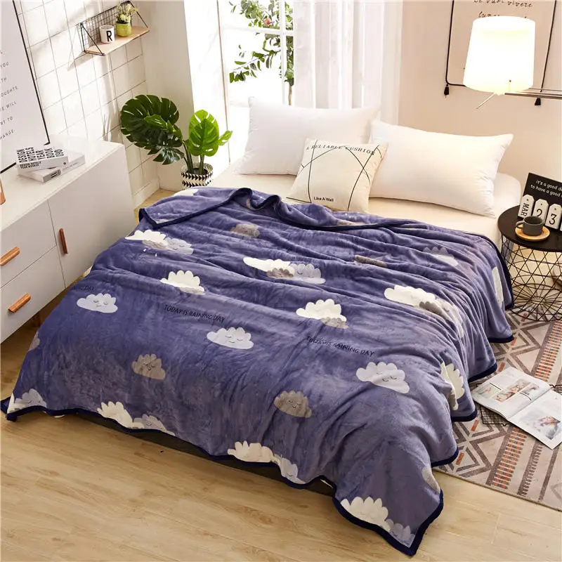 

bedspread blankets for bed Winter Super Soft Flannel Blanket to on for the sofa/Bed/Car throw Portable Plaid cobertor manta