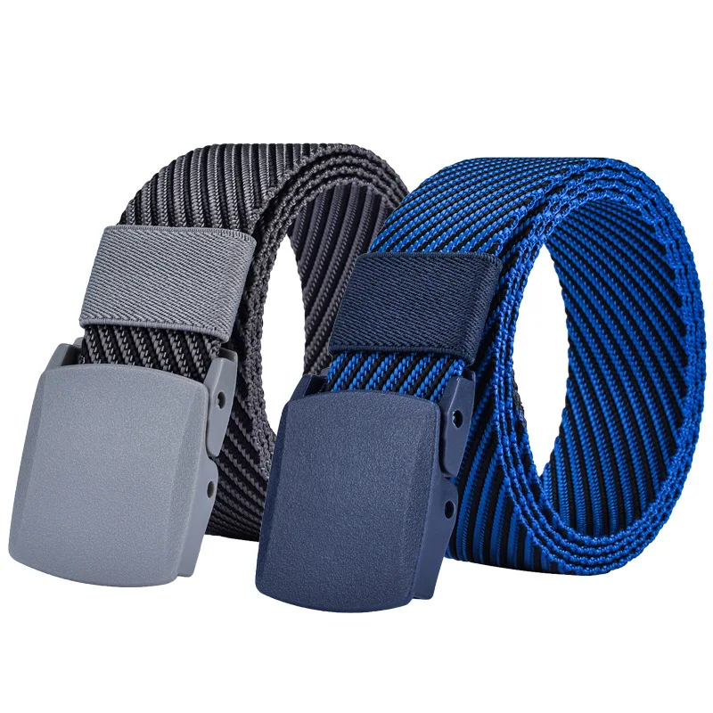

Fashion Newest Gentleman Belt Without Holes Men's Belt With Stretch Woven Canvas Twill belt for Jeans NS14