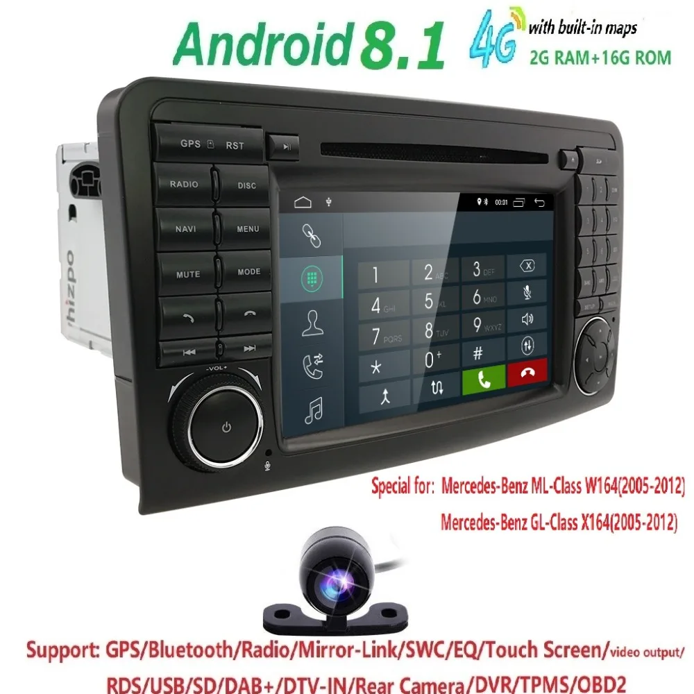 Cheap 7"2Din Android 8.1 CAR DVD player For Mercedes Benz ML GL CLASS W164 ML350 ML500 X164 GL320 AutoRadio GPS Stereo 2G+16G Wifi SWC 3 Cheap 7"2Din Android 8.1 CAR DVD player For Mercedes Benz ML GL CLASS W164 ML350 ML500 X164 GL320 AutoRadio GPS Stereo 2G+16G Wifi SWC 3