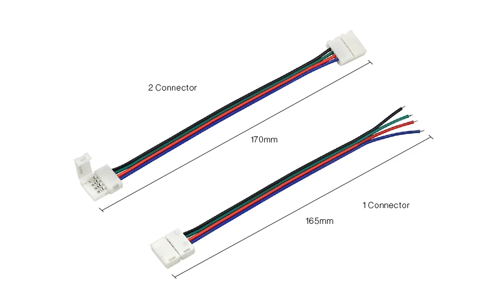 5 шт. 2Pin 4PIN 10 мм RGB один Цвет Бесплатная сварки аксессуары Solderless печатной платы на печатной плате Кабель-адаптер для 5050 светодиодные ленты