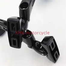 Racing Rearview Mirror fit For Hond Suzu Kawasa cruiser chopper sports BLK