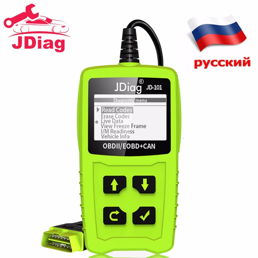JDiag Original Car Diagnostic Tool OBD2 Automotive Scanner OBD 2 EOBD Scanner Better ELM327 Engine Fault Code Reader Scan Tools