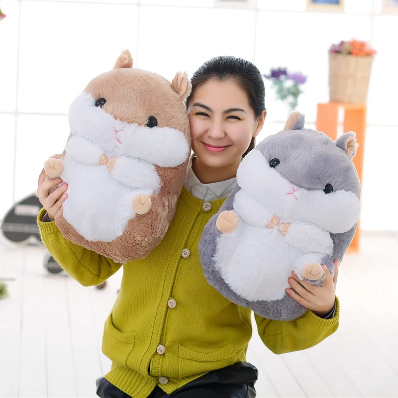 38cm Big Stuffed Kawaii Hamster Doll Toy Cute Plush Hamster For Girl And Baby Stuffed Animals Dropshipping