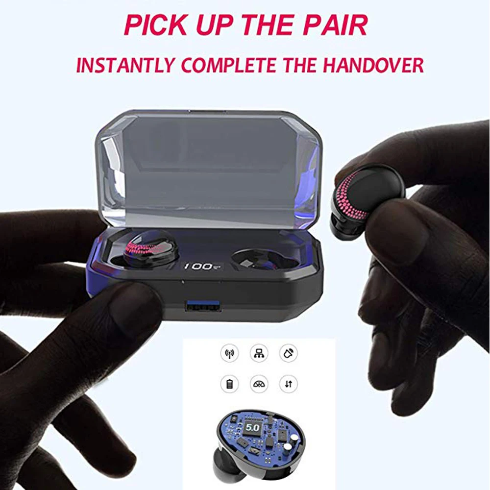  TWS X10 Wireless Earbuds Bluetooth 5.0 Earphone Touch Control Waterproof Noise Cancelling Headphone