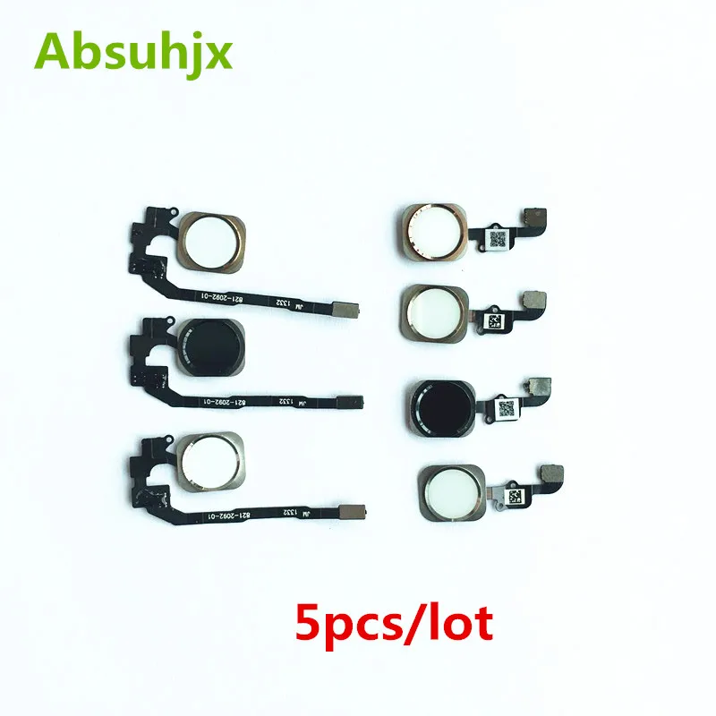 

Absuhjx 5pcs Home Button Flex Cable for iPhone 5S 6 6S Plus 6SP 6P 6G On Off Power Button KeyPad Parts