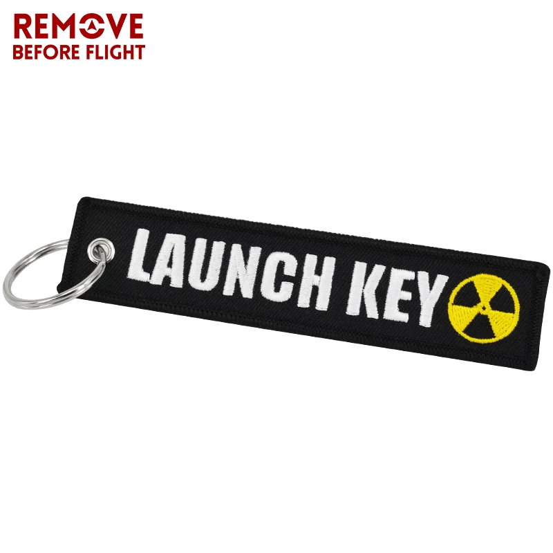 New Fashion Nuclear Launch Key Chain Bijoux Keychain for Motorcycles and Cars Gifts Tag Embroidery Key Fobs OEM Keychain Bijoux (1)