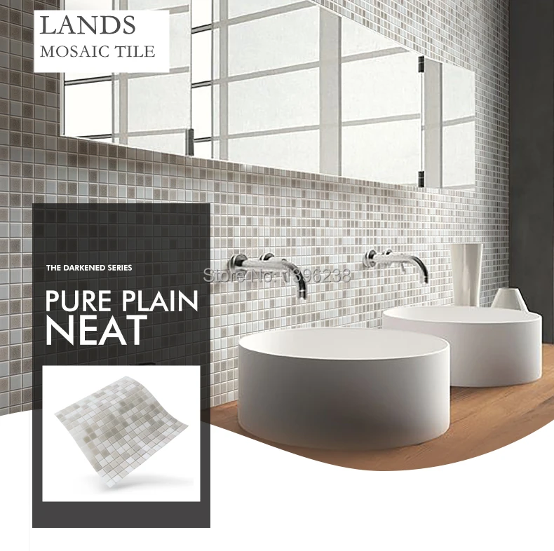 Kopen Grijs Hotmelt Glasmoza iuml;ek wandtegels keuken backsplash Bad douche achtergrond plafond thuis artdecor sticker, Gratis verzending, LSHM03