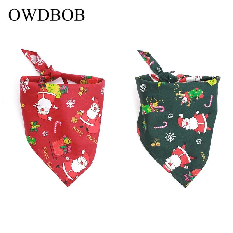 

OWDBOB Christmas Pet Dog Bandana Dog Scarf Bib Cats Puppy Triangular Bandage Collar Party New Year Pet Supplies Gift for Pet