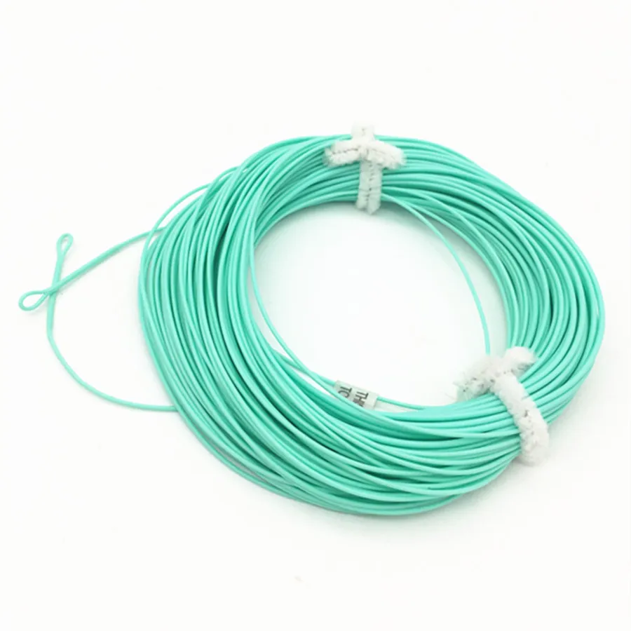 Fly Fishing 2 сварных петли WF 1 2 3 4 5 6 7 8 9WT Fly Fishing Line 100 футов Вес вперед плавающая Летающая леска много цветов