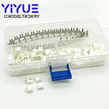 

200pcs/50sets XH2.54 2pin 2.54mm Pitch Terminal Kit / Housing / Pin Header JST Connector Wire Connectors Adaptor XH Kits TJC3