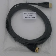 V1.4 High Speed 3.0Meter Length HDMI Male To Male Cable HD Full 1080P For HD Projector DVD HDTV Use Free Shipping