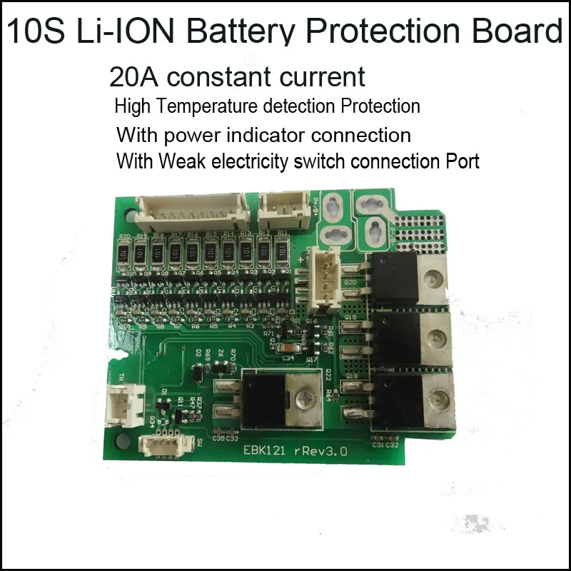 High level 10S Lithium Ion Battery protection circuit board PCB for 36v
