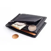 Ulrica 2016 New Korean Fashion Casual PU Leather Men Small Billfold Wallets High Top Quality Vintage Male Brand Purse 2 Colors