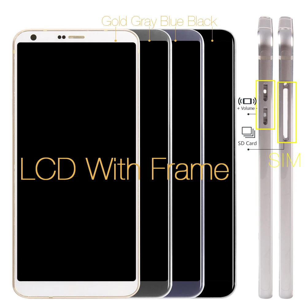 Оригинальный Для LG G6 H870 H870DS H872 LS993 VS998 US997 ЖК дисплей с рамкой запасная деталь для