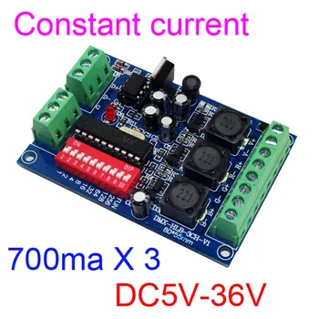 

Constant Current 700MA*3 Channel DMX512 RGB Controller 3CH DMX512 Decoder DC5-36V