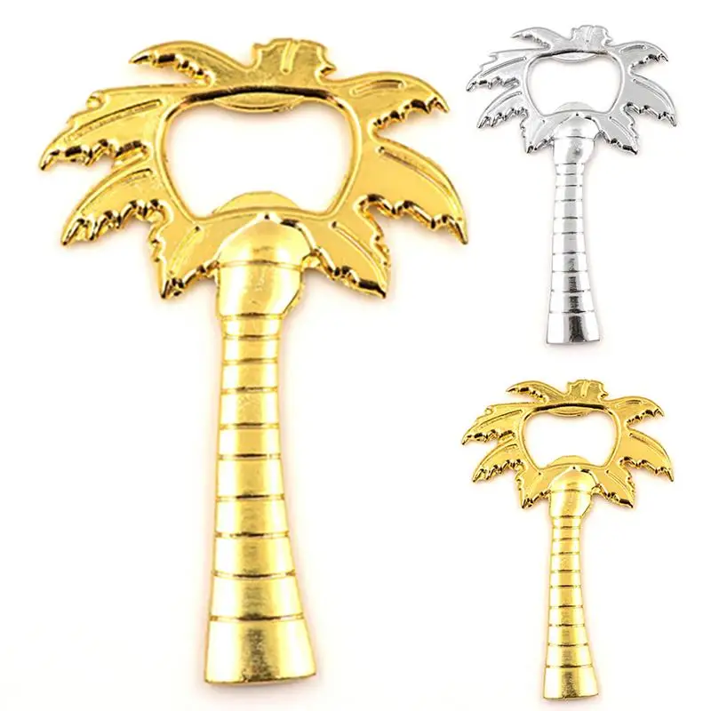 

1Pc Silver Gold Color Bottle Opener Coconut Tree Shape Glass Cap Beer Palm Breeze Bottle Opener For Bar Kitchen Practical Tools
