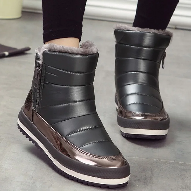 

Fashion Women Ankle Boots Warm Fur Snow Boots Women Female Winter Boots Women Boots Bota Women Shoes Winter Shoes Botas Mujer