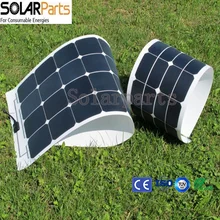 Solarparts 1*100W flexible solar panel PV module withe high efficiency sunpower solar cell panel solar light battery charger