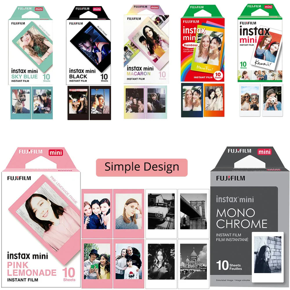 Пленка для Fujifilm Instax Mini 9 10 листов мгновенной фотокамеры FUJI 7s 25 50s 70 90 Share SP-1 SP-2 |