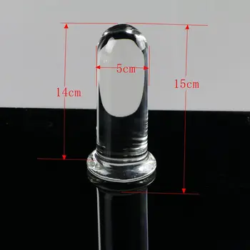cylindrical clear glass big dildo anal plug large dildos fake dick lesbian gay sex toys for woman penis butt plug sextoys 5
