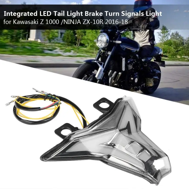 Integrated LED Tail Light Brake Turn Signals for KAWASAKI Z 1000 /NINJA ZX-10R 2016 2017 2018 |