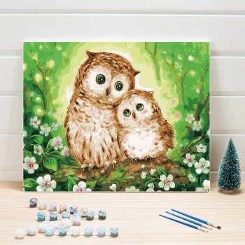 

Coloring Oil Painting By Numbers Animals Owl Acrylic Paint Draw On Canvas DIY Wall Pictures For Living Room Home Decoration Arts