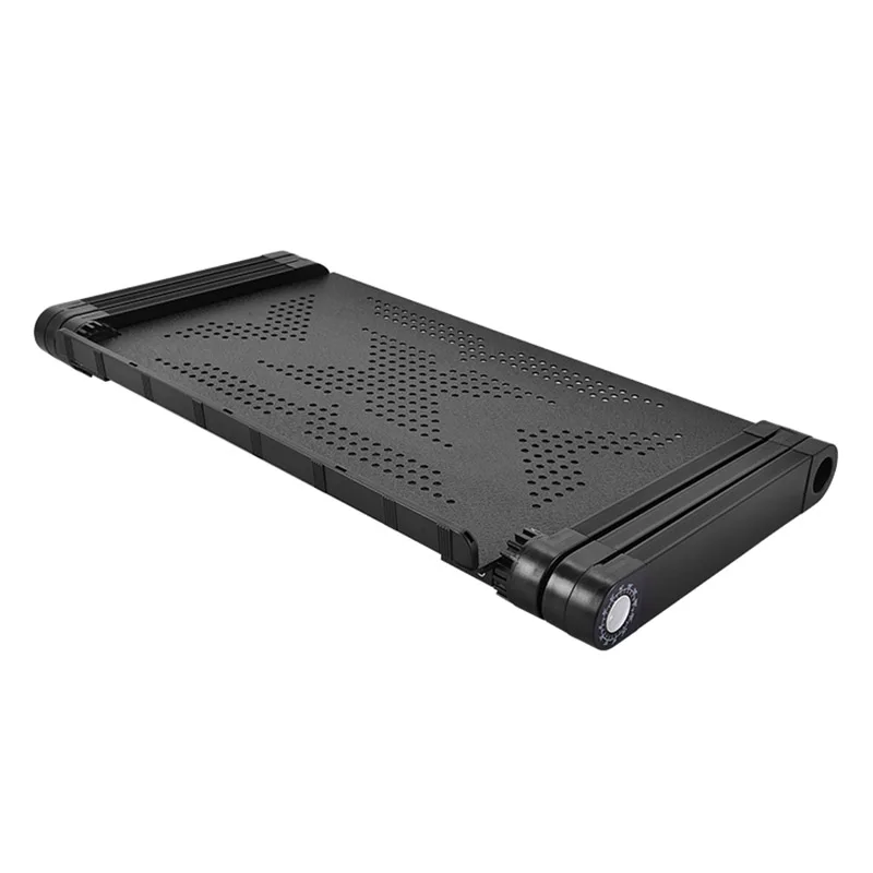 Portable 360 Degree Adjustable Computer Desk Foldable Laptop Notebook Lap PC Folding Desk Table Vented Stand Bed Tray Black