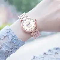 2019 Fashion Mechanical Women Watches Stainless Steel Diamand Luxury Ladies Watch Skeleton Flower Female Clock relogio feminino