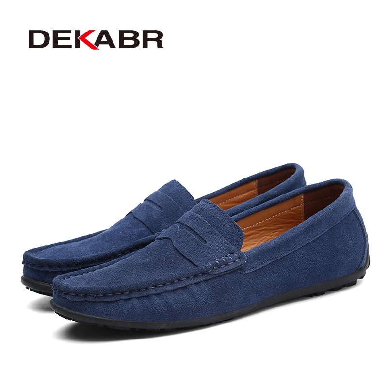 DEKABR Brand Spring Summer Hot Sell Moccasins Men Loafers High Quality Genuine Leather Shoes Men Flats Lightweight Driving Shoes