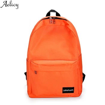 

Aelicy Unisex Simple Casual Solid Canvas Backpack Fashion Student School Bag Large Capacity Shoulder Bags Mochila De Lona NEW