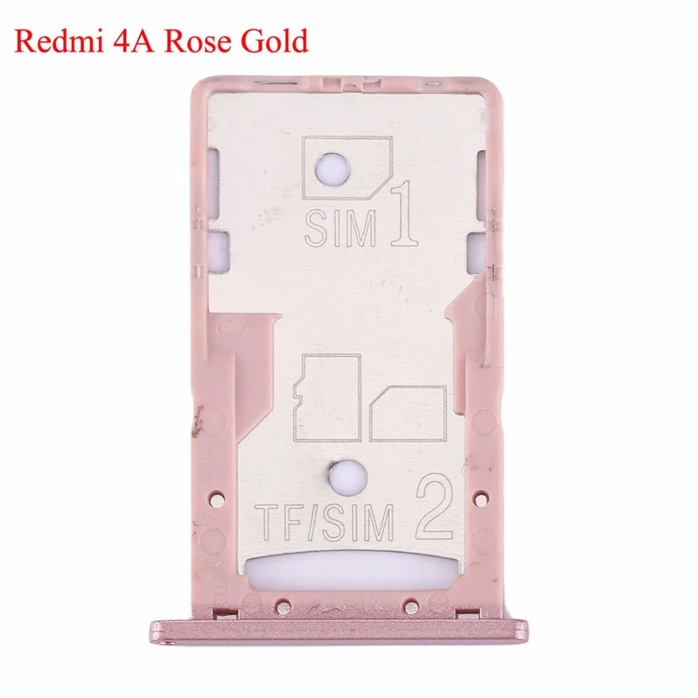 New SIM Card Tray Socket Slot Holder Adapters Replacement Spare Parts for Xiaomi Redmi 4A / 4X SIM & SIM / TF Card Tray Adapters