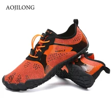 AOJILONG/летние мужские пляжные сандалии; дышащая Спортивная обувь; мужские быстросохнущие шлепанцы; носки для плавания и дайвинга; Tenis Masculino