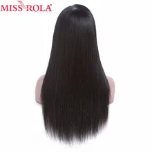 Miss Rola Hair 13*4 Human Hair Lace Wigs with for 180% Density Straight Brazilian Remy Hair Nature Color Can do other Style