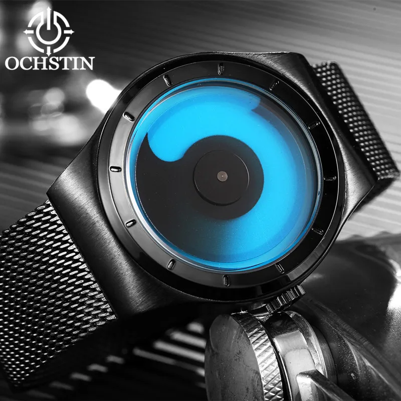  New Fashion top luxury brand OCHSTIN watches men quartz-watch stainless steel mesh strap Military W