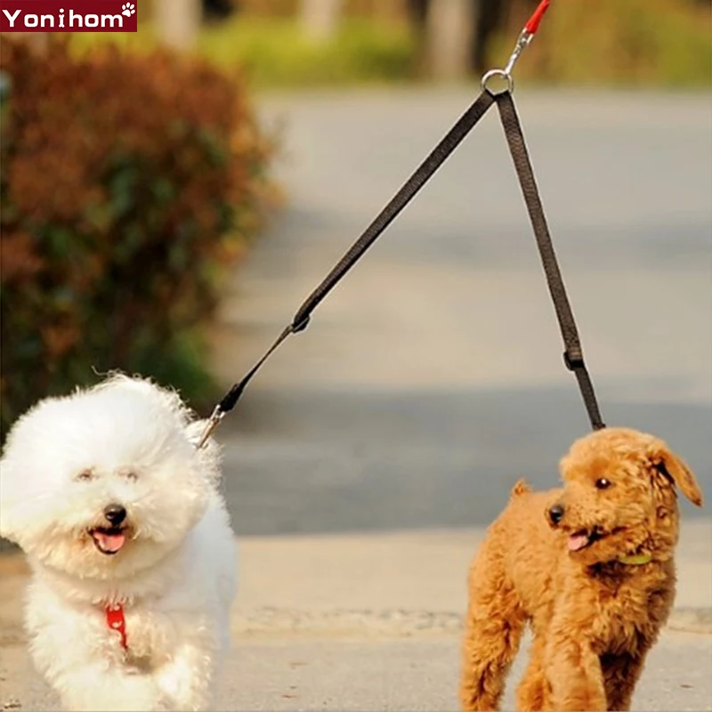 Dog Leash for Two Walk 2 Two Dogs Leash Coupler Double Twin Lead Walking Leash Pet Dog Leash
