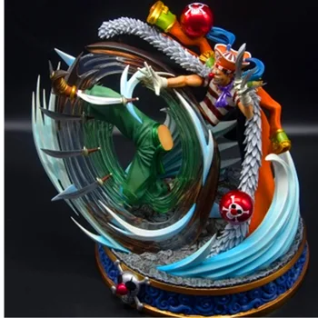 

33cm ONE PIECE Statue Buggy Battle Stance Model New anime Buggy Collection Action Figure Toys Gift brinquedos