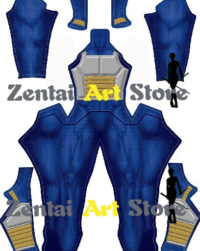 

3D Print Dragonball Z Vegeta Super Saiyan Fighting Uniform Anime Cosplay Costume Blue SAIYAN with Vest printed Spandex Zentai