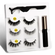 5 магнитных ресниц Магнитная жидкая подводка для глаз и 3 пары магнитных накладных ресниц и Пинцет Набор длительных ресниц инструмент для наращивания