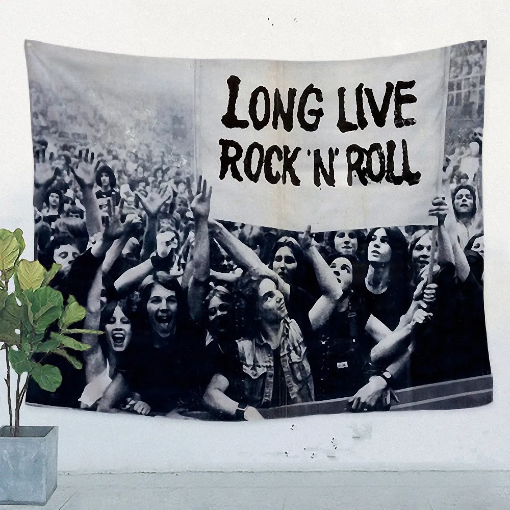 

Hip hop\ Jazz\Reggae\Rock\Heavy metal Music Poster Retro Flag Banner Tapestry Cloth Art Wall Sticker Bar Bedroom Home Decor