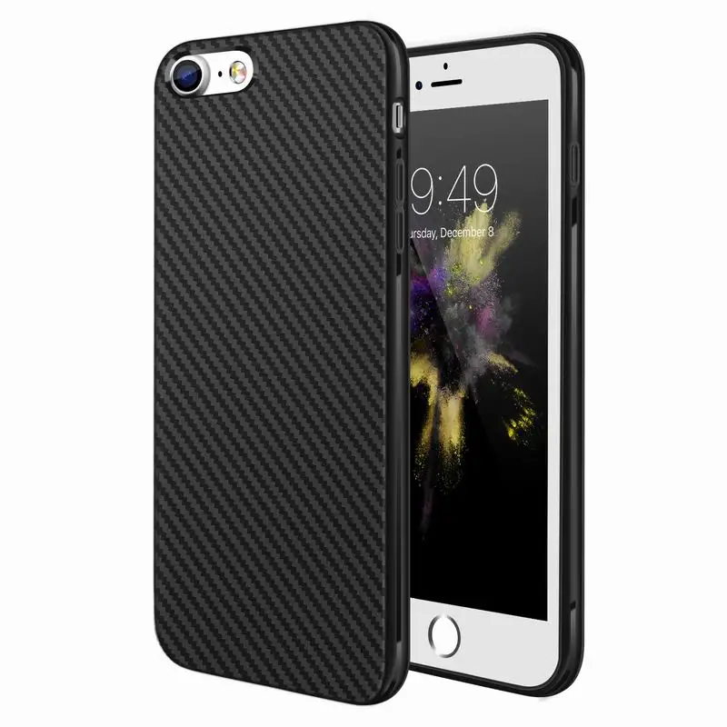Best Luxury Phone Cases For iPhone 8 Plus Carbon Fiber Brushed Soft Silicone Back Capa For iphone 6 6S Plus 7 Plus Slim Cover Coque
