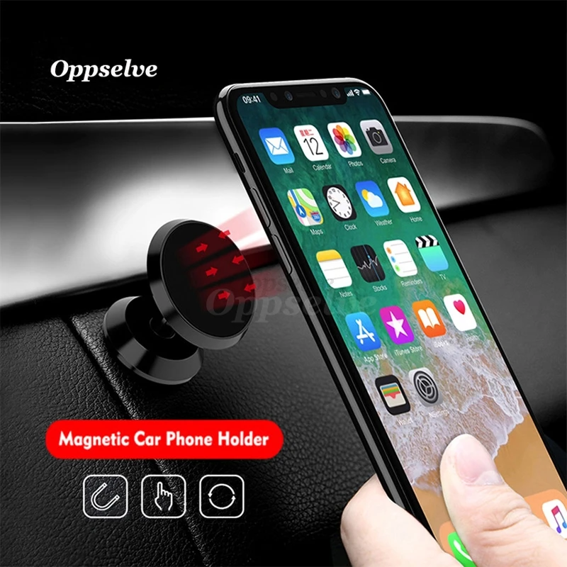 

Oppselve Universal Car Holder 360 Degree Magnetic Car Phone Holder GPS Stand Air Vent Magnet Mount For iPhone 6s 7 6 8 X Soporte