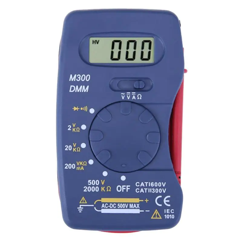 

Portable Digital Multimeter M300 Ultra-thin Mini Pocket Integrated Multimeter AC DC Ammeter Voltmeter Ohmmeter 1999 Counts Tool