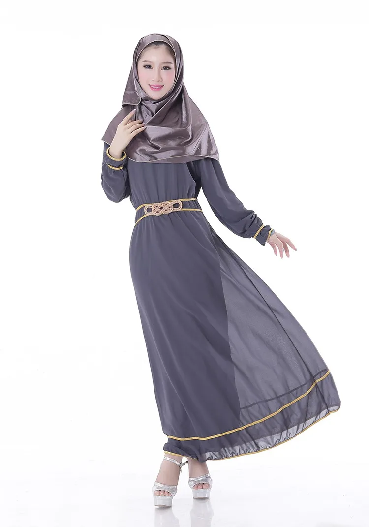 Шифон Абаи Турецкая женская одежда мусульманское платье Исламская одежда женские халат мусульмане jibabs платья Дубай Кафтан